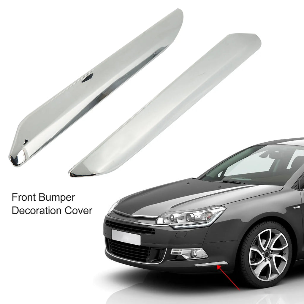 Car Front Bumper Strip Left Right Anti Scratch Chrome Silver Replacement for Cit for X7 C5 - Automotive LED Light