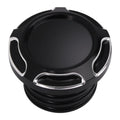 Motorcycle CNC Aluminium Black Gas Cap Fuel Oil Tank Cover For Harley Sportster XL 883 1200 Dyna - Automotive LED Light