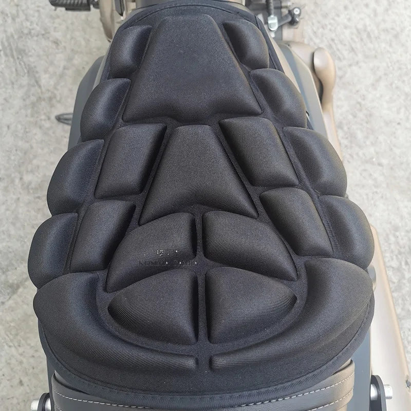 Universal Motorcycle Seat Cover 3D Comfort Gel Cushion Seat Motorbike Air Pad Cover Shock Absorp - Automotive LED Light
