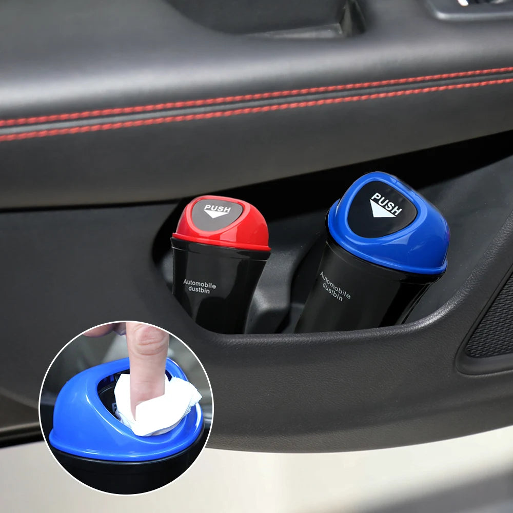 Auto Organizer Storage Box Car Trash Can Auto Door Seat Back Visor Trash Bin Car-styling Garbage - Automotive LED Light