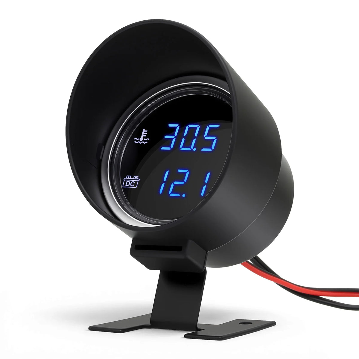 Digital Car Truck Water Temp Gauge + Voltmeter NPT1/8 10MM Temperature Sensor Head Plug Joint Pi - Automotive LED Light