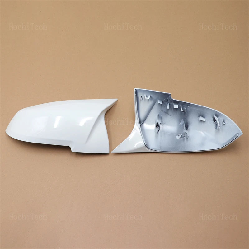 White Rearview Mirror Cap Wing Side Mirror Cover For BMW 1 2 3 3GT 4 X1 E84 M2 i for BMW F20 F22 F31 - Automotive LED Li