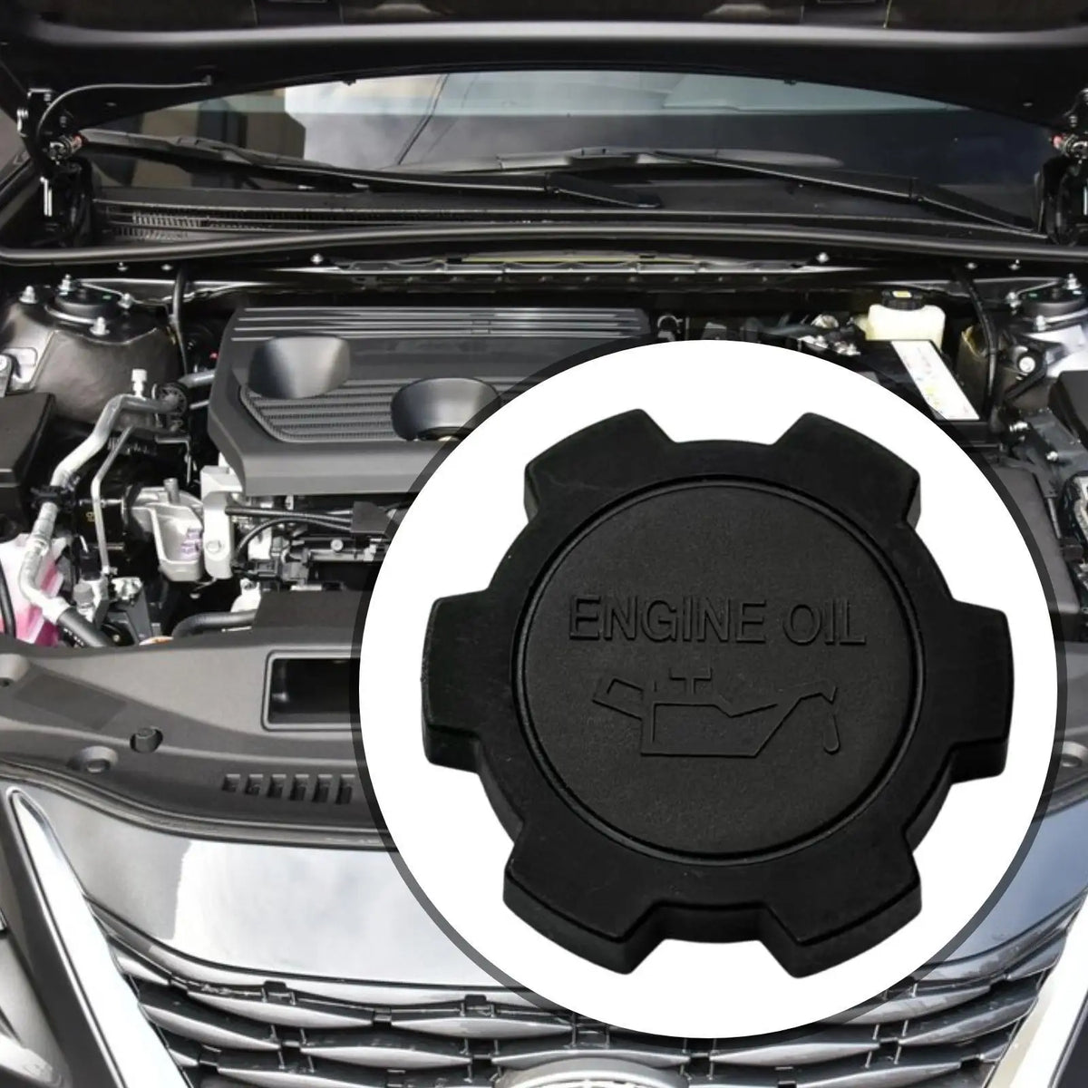 Engine Oil Filler Cap Replacement Durable Plastic 6.5cm Leak Stop for Toyota 1218055010 Compatib - Automotive LED Light
