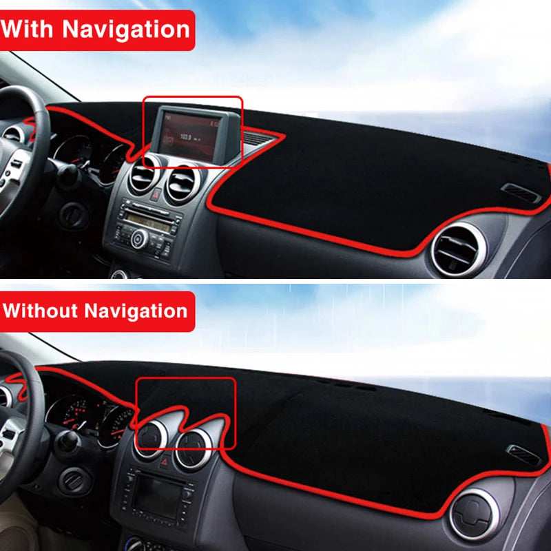 For Nissan Qashqai J10 2008 2009 2010 2011 2012 2013 Car Dashboard Mat Sun Shade for Nissan J10 - Automotive LED Light