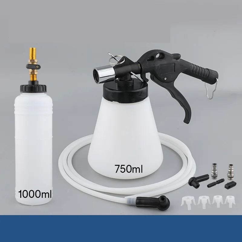 1L 0.75L Dual Oil Pot Brake Oil Replacement Tool Oil Pot Automotive Brake Fluid Injector Pneumat - Automotive LED Light