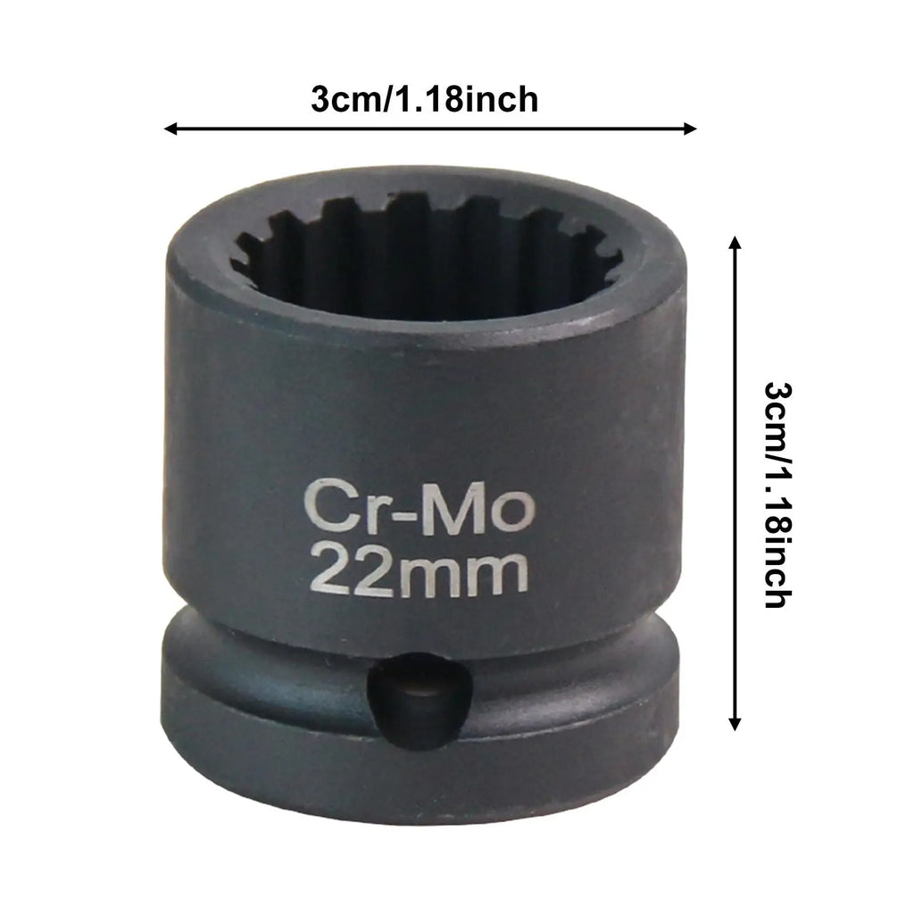 Camshaft Sleeve Socket 1/2" Drive, Portable, Sturdy, Compact, 22mm 16 Points Eng for BMW B58 B48 B38 - Automotive LED Li