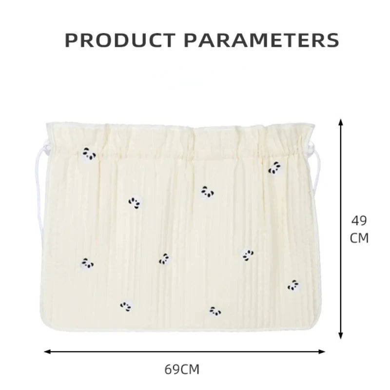 Cute Cartoon Embroidered Thickened Cotton Baby Car Window Sunshade Cover UV Protection Suction C - Automotive LED Light