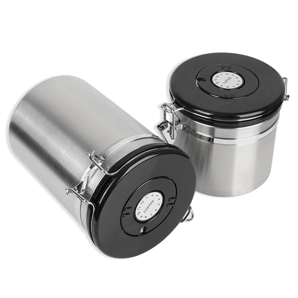 Stainless Steel Airtight Lid Preserves Freshness Storage Canister Coffee Container with co2 Valv - Automotive LED Light
