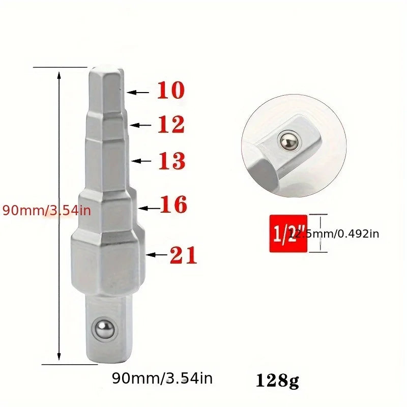 1Pcs Key Spanners Radiators Carbon Steel Pagoda Head Valves Key Step Wrench with Square 1/2inch  - Automotive LED Light