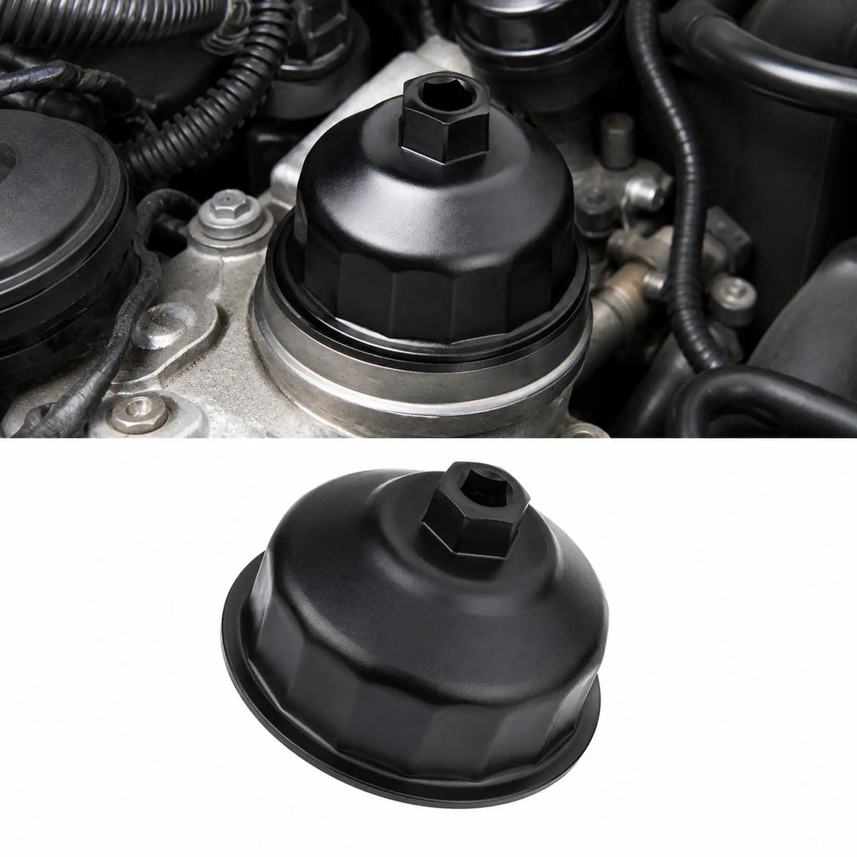 Auto 86mm 16 Flutes Oil Filter Wrench Socket Remover Tool for BMW 325Xi 328i 330 for BMW x5 Z4 x6 - Automotive LED Light