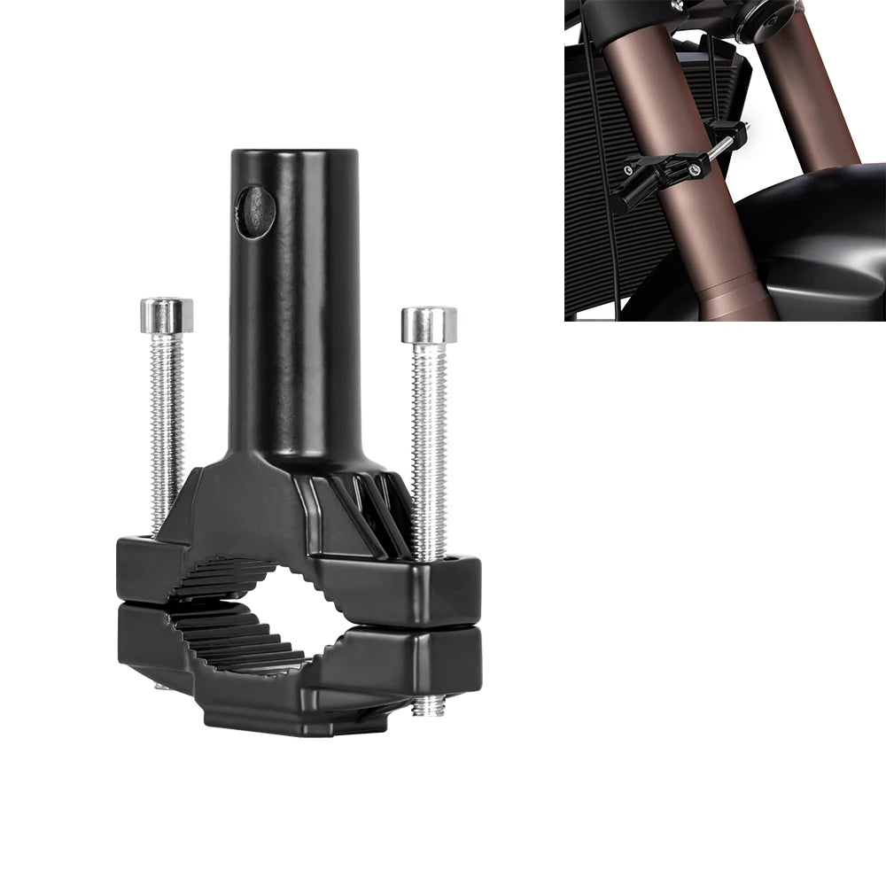 Universal Alloy Motorcycle Auxiliary Light Bracket Bumper Spotlight Clamp Holder Headlight Stand - LED Motorcycle Light