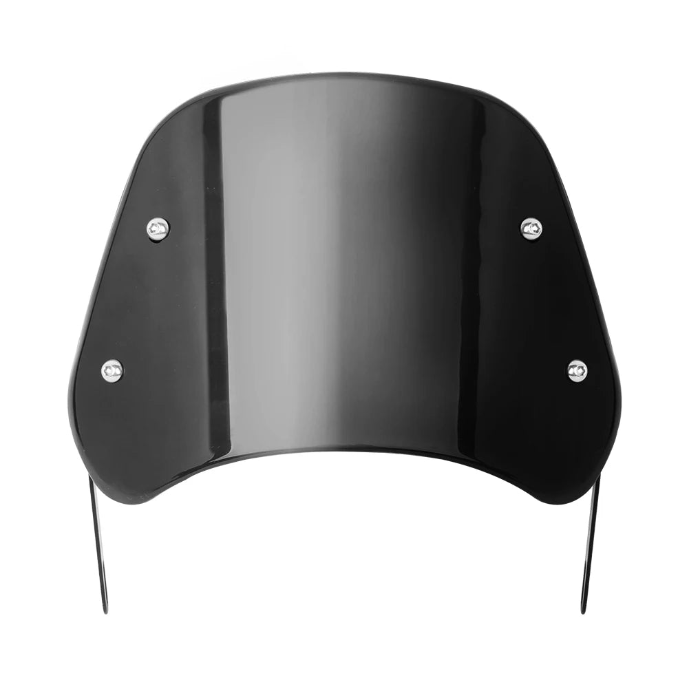Motorcycle Black Universal 6.5"-9.45" Headlight Adjustable Windscreen Wind Deflector Windshield  - LED Motorcycle Light