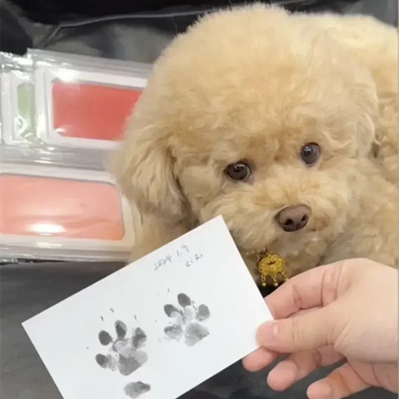 Dog Cat Footprint Pad Paw Print Ink Kit Pad Baby Handprint Stamp Safe Non-toxic Mess-free Printi - Automotive LED Light
