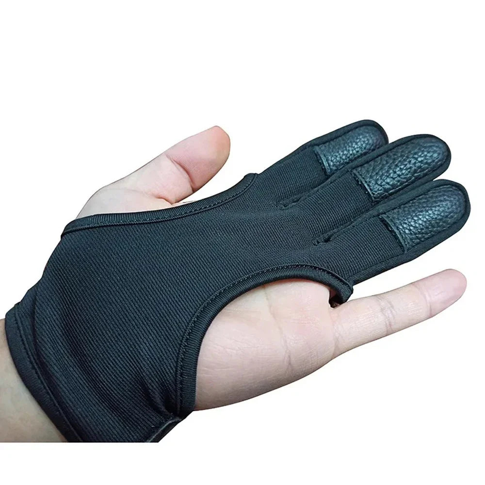 Hunting Finger Protector Guard Leather Glove 3 Finger Non Slip Breathable Fingertip Hunting Glov - Automotive LED Light