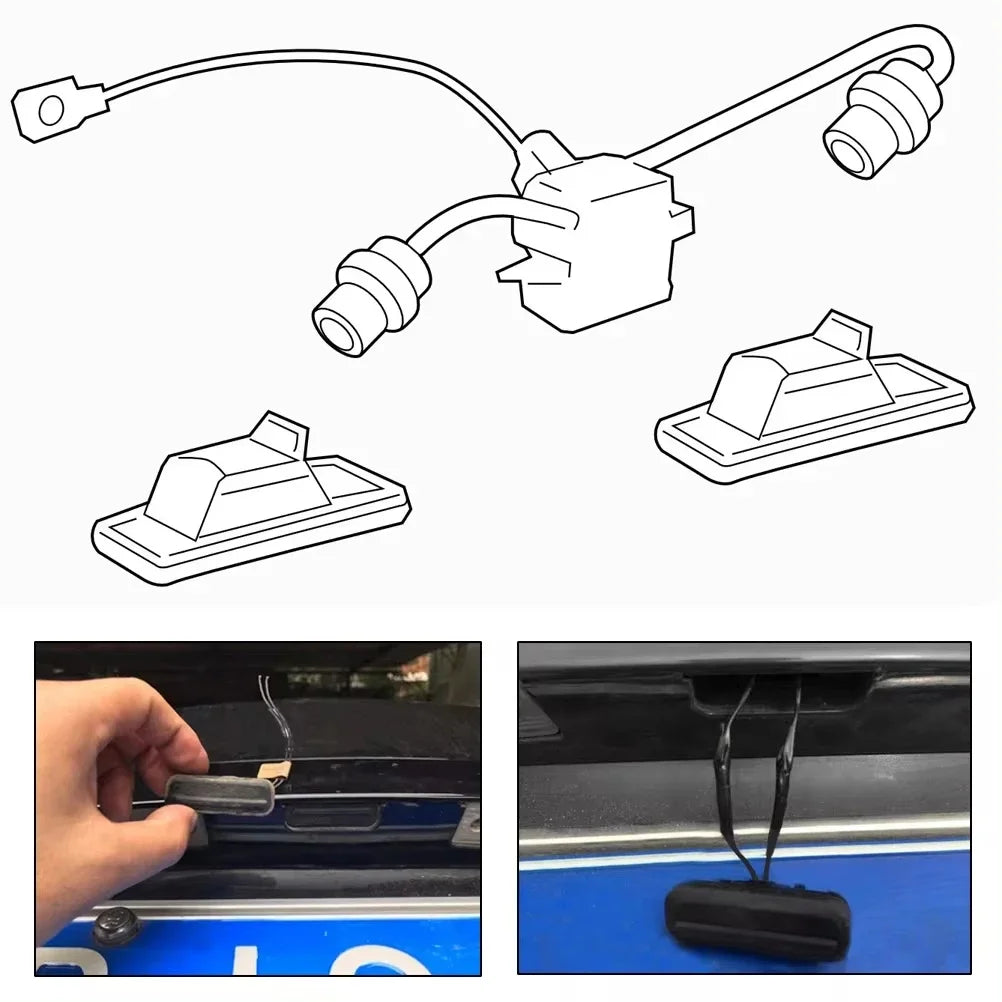  Car Rear Trunk Release Switch Licence Plate Lamp Light Switch Button for Chevr for Chevrolet 2011-2014 - Automotive LE