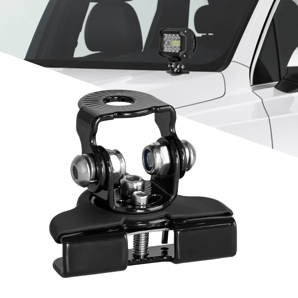Car Hood Pillar LED Work Light Mount Clamp Bracket Stainless Steel Universal Offroad Light Bar H - Automotive LED Light