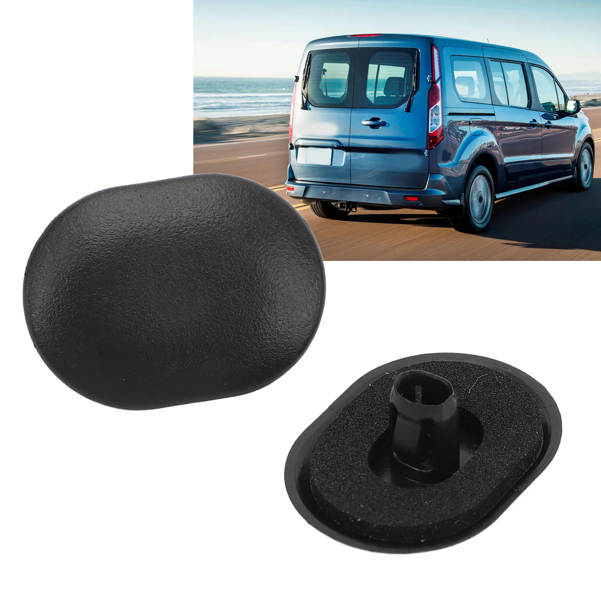 2Pcs Car Front Cab Roof Rack Grommet Plug Waterproof Protective Roof Carrier Rack Plug Cover for - Automotive LED Light