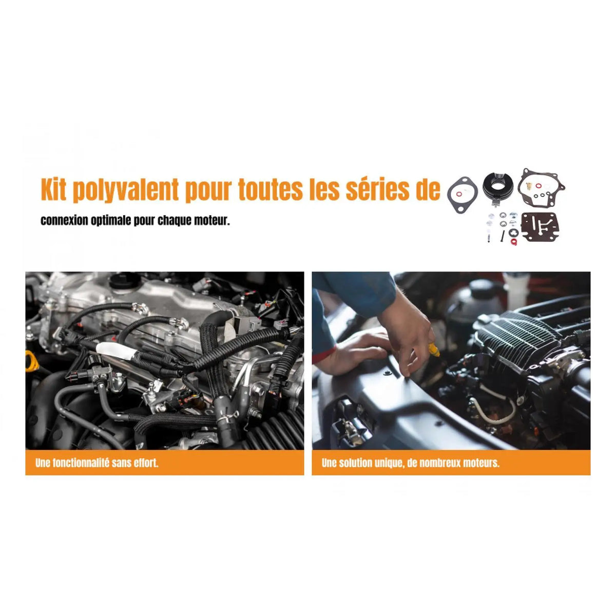 Carb Repair Kit Upgrade Aluminum Set Outboard Engine Maintenance for Johnson Evinrude 50hp Motor - Automotive LED Light