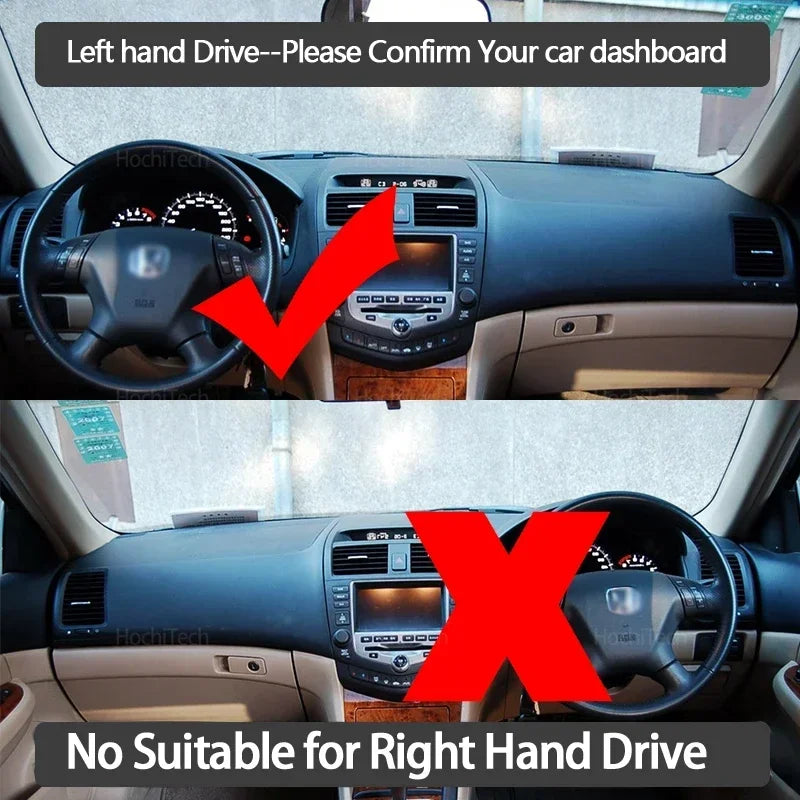 Anti-Slip Dashboard Cover Protective Pad Car Accessories Sunshade Carpet for Honda Accord 7 2003 - Automotive LED Light