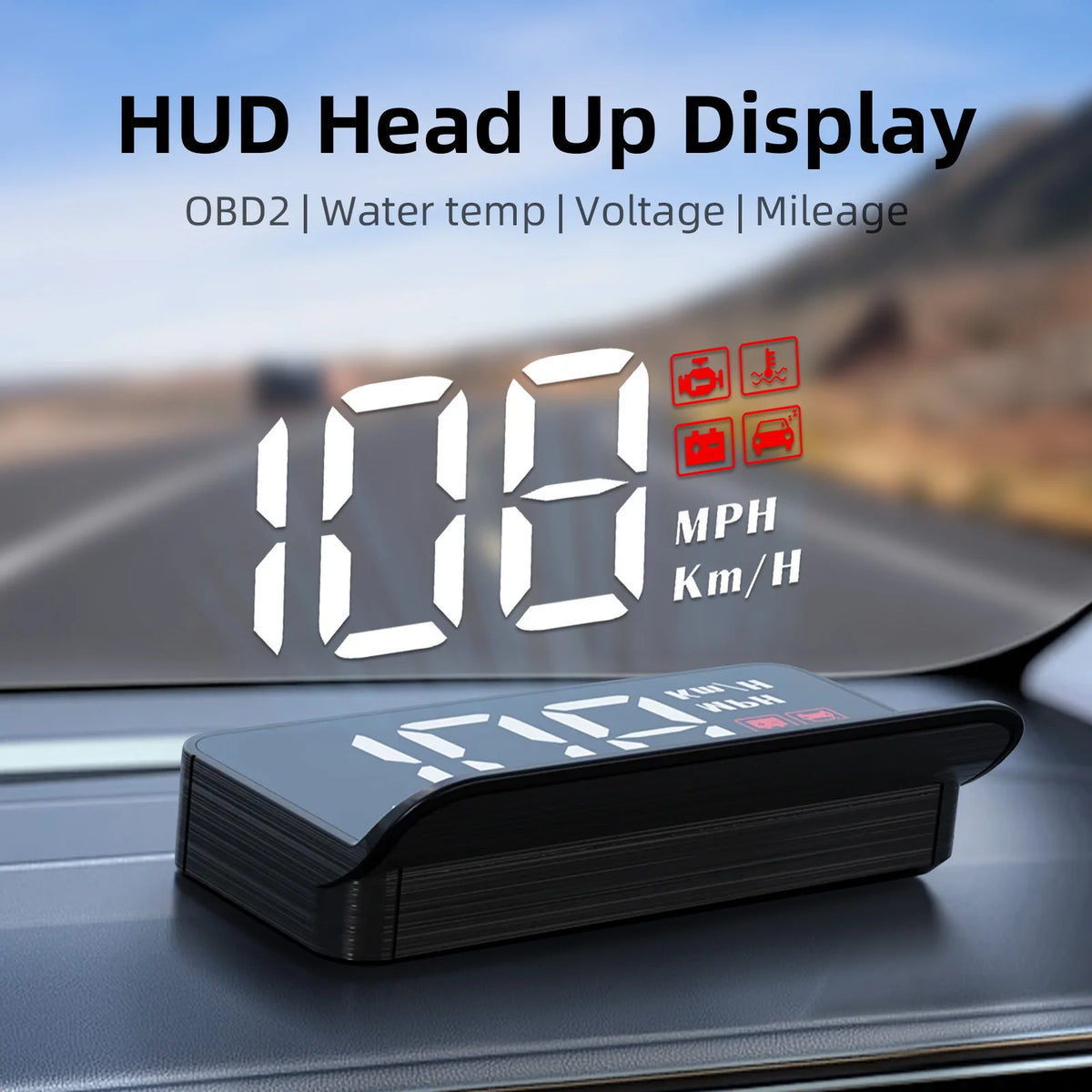 M3 HUD Obd2 Display On-board Computer Car Head-up display Windshield Big Font pr for M1 M3 - Automotive LED Light