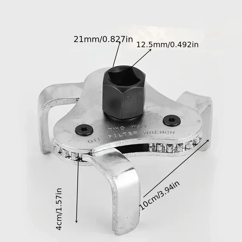 Universal Flat Three Claw Oil Grid Disassembly Tool for Automobiles Three Filter Wrench Filter - Automotive LED Light