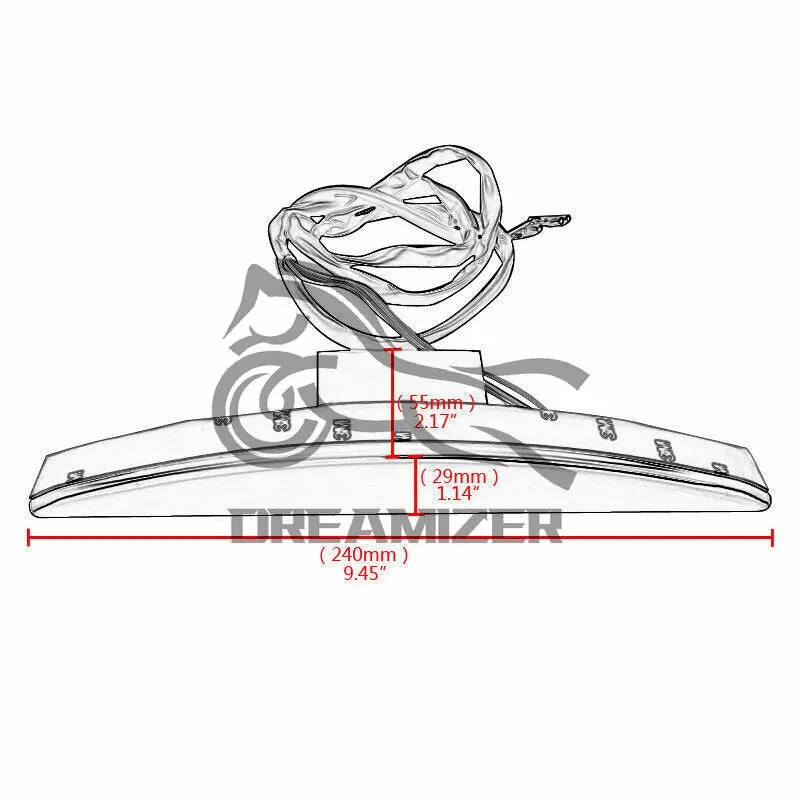 Red LED Brake Tail Light For Bike Motocycle Touring Sportster XL 883 1200 Cafe Racer Rear Fender - LED Motorcycle Light