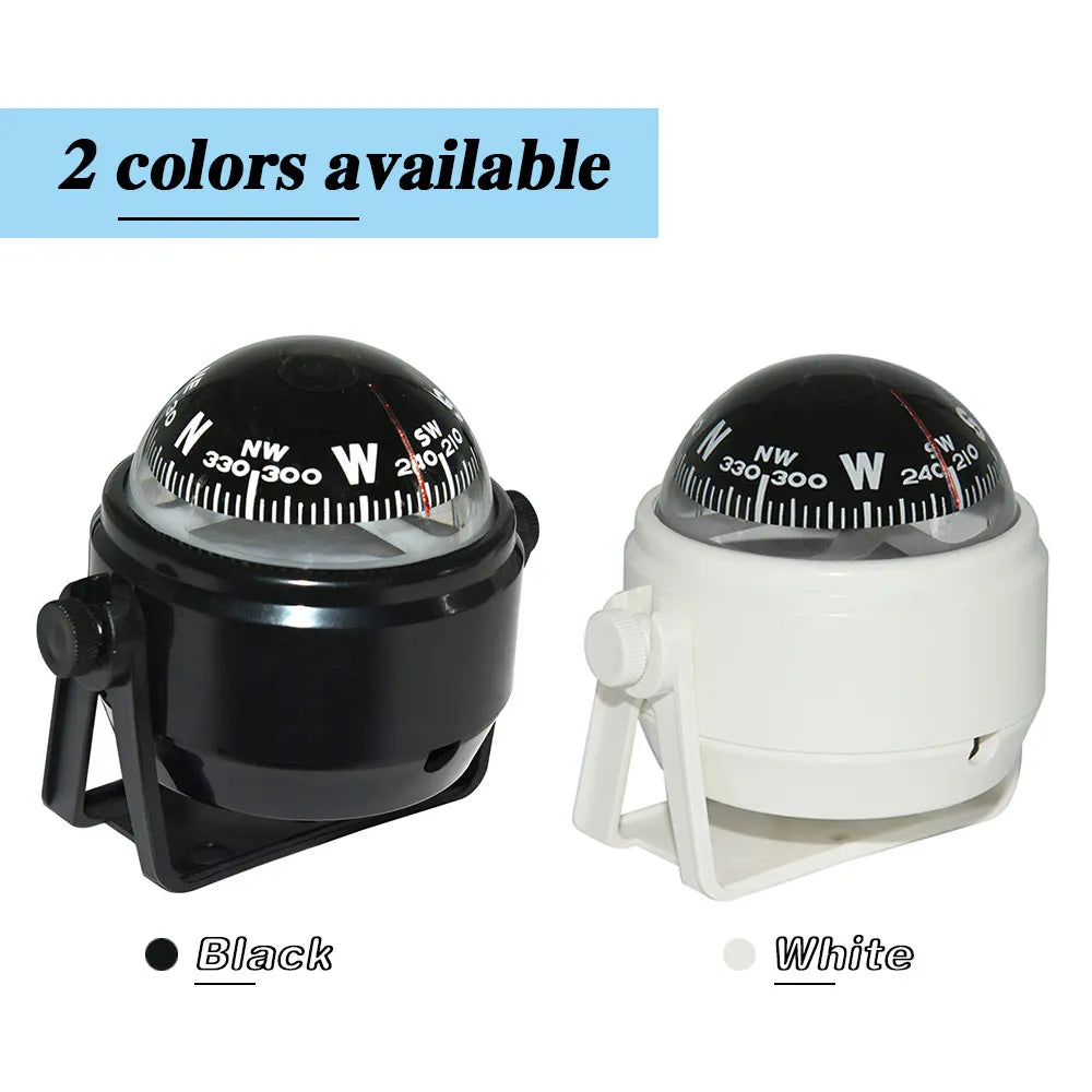 Ball Shaped Boat Compass Vehicle Navigation Car Compass with Dial Sea Pivoting Marine Boat Compa - Automotive LED Light