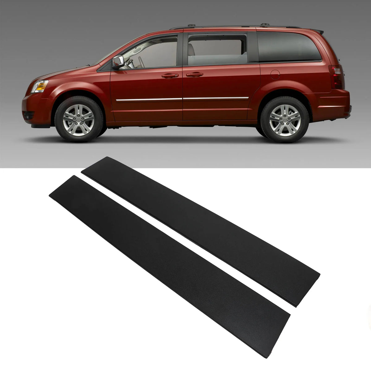 1Pair Front Door B Pillar Trim 5020665AA Strong Protection Stylish B Pillar Molding Trim Replace - Automotive LED Light