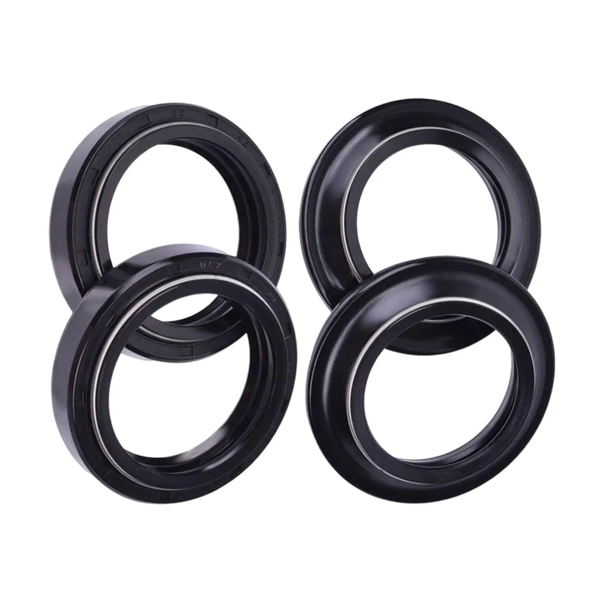 4 Pieces Motorcycle Front Fork Damper Shock Oil Seal & Dust Seal Shock Absorber for Yamaha TW200 - Automotive LED Light
