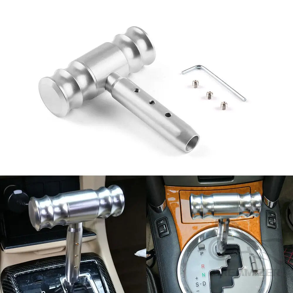 Universal 114mm Car Auto T Shape Aircraft Joystick Gear Shift Knob Aluminum Alloy Gear Shift Gea - Automotive LED Light