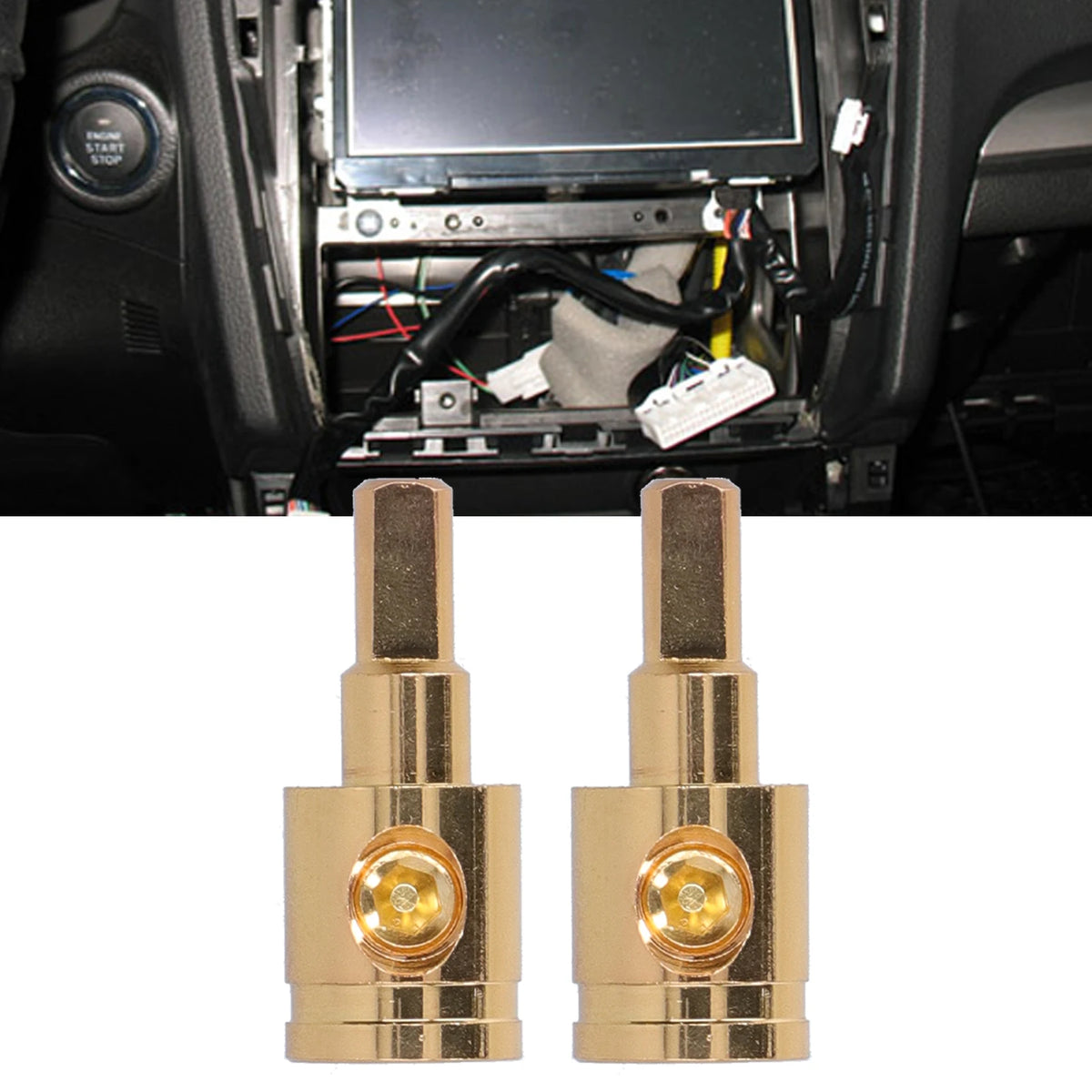 2Pcs 0GA Wire Reducer Terminal Connector 1/0 AWG to 4 AWG Amplifier Input Reducer Power Ground P - Automotive LED Light
