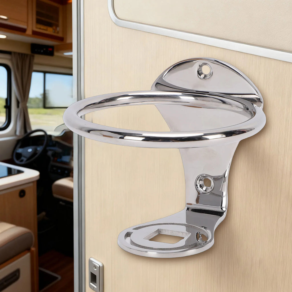 Stainless Steel Boat Ring Cup Drink Holder Universal Drinks Holders 85mm For Marine Yacht Truck  - Automotive LED Light