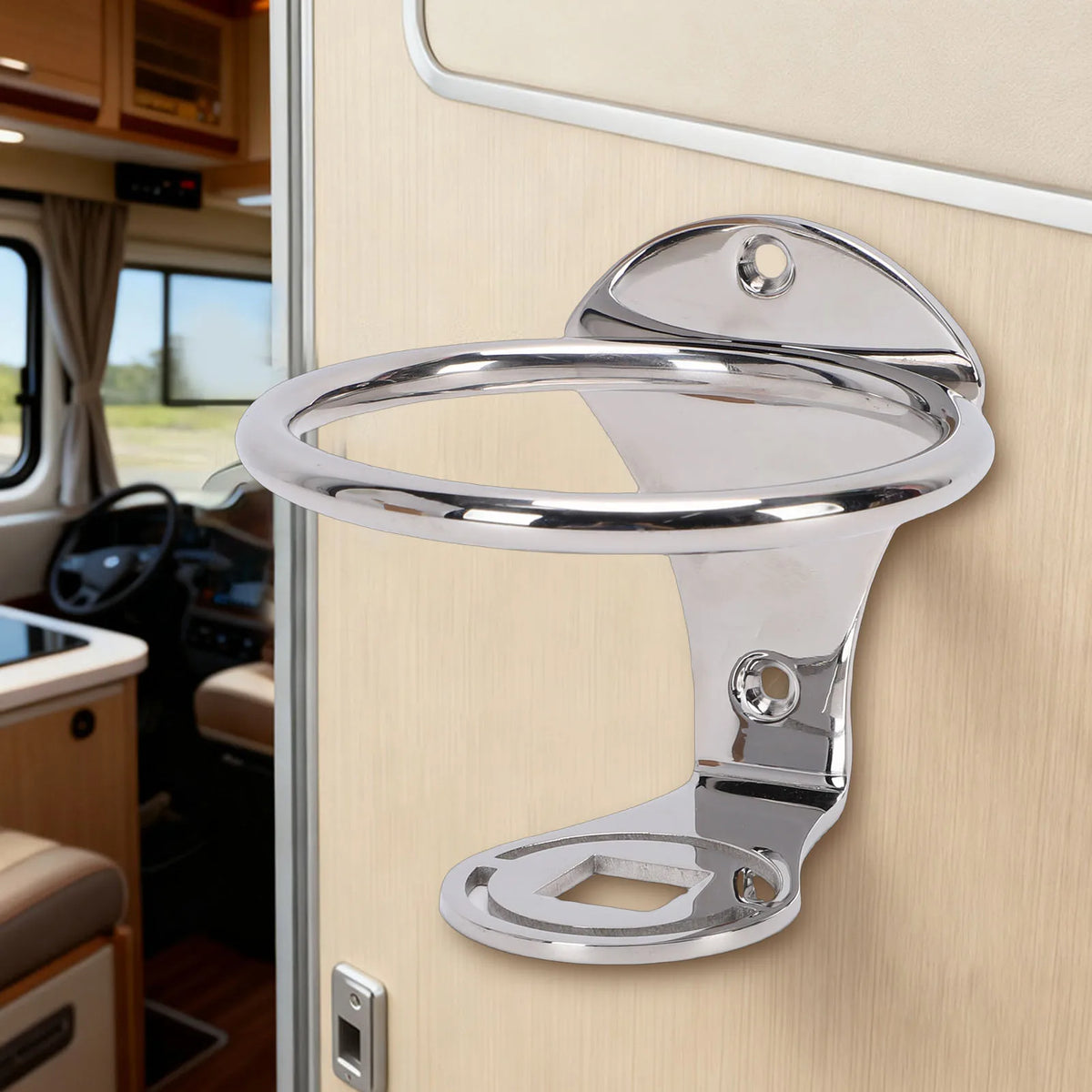 Stainless Steel Boat Ring Cup Drink Holder Universal Drinks Holders 85mm For Marine Yacht Truck  - Automotive LED Light