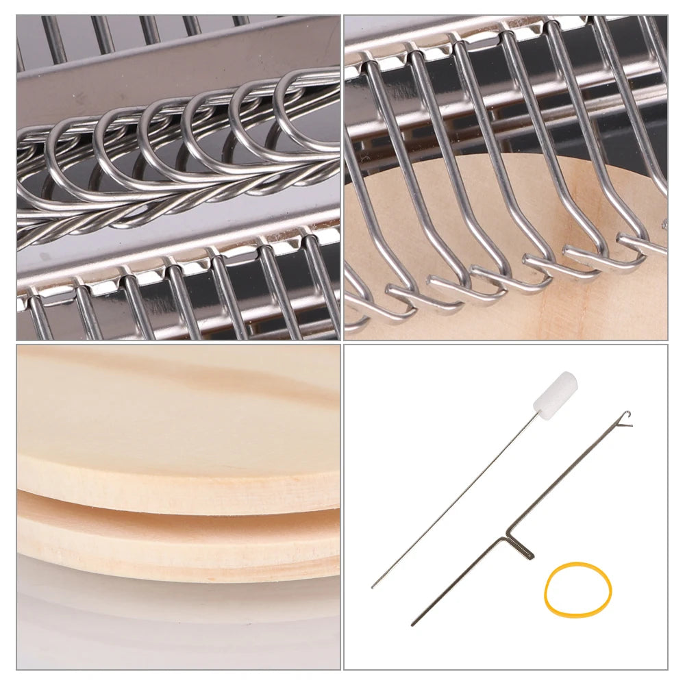Knitting Tools Small Frame Small Loom Hand Tapestry Wood Loom Weaving Frame Darning Machine For  - Automotive LED Light