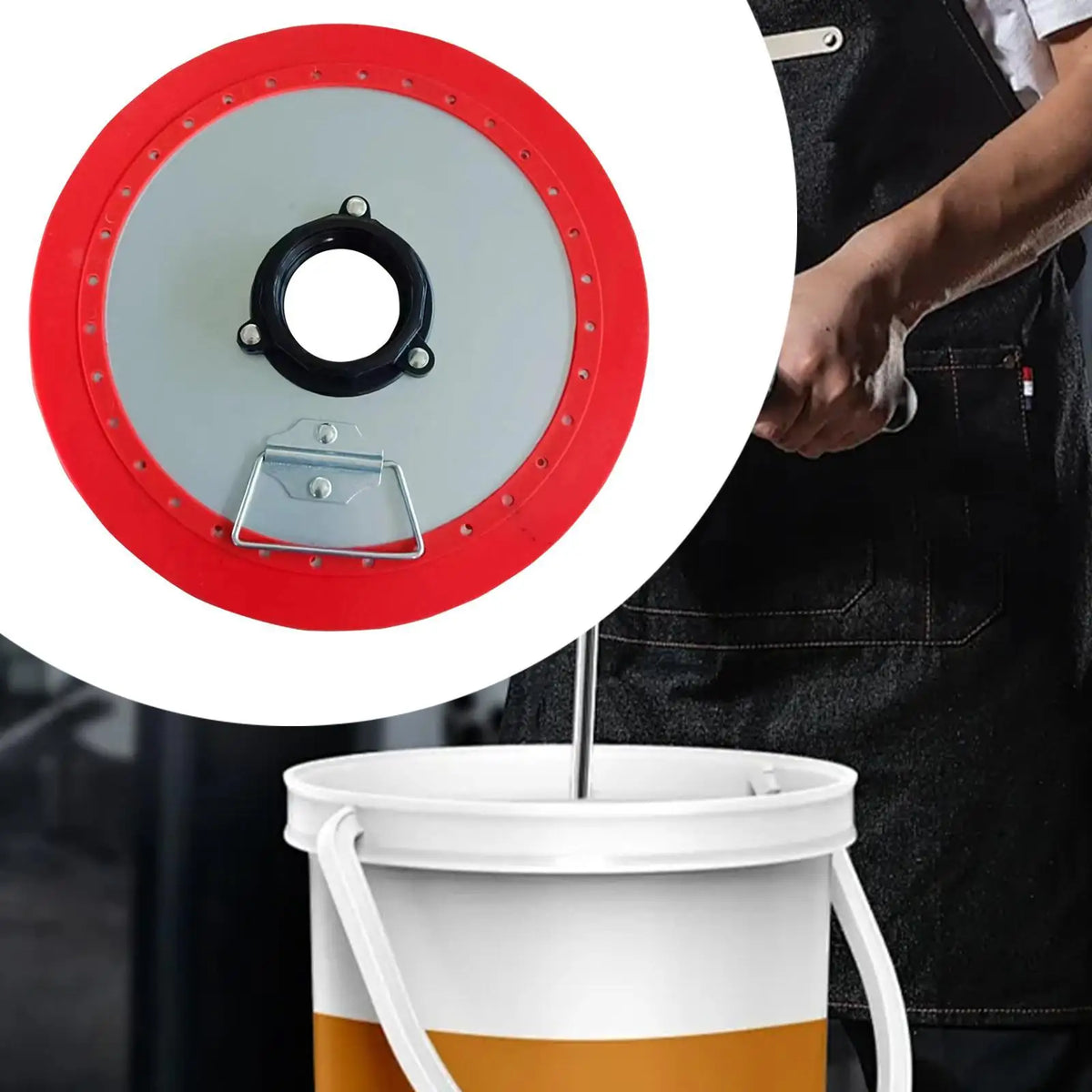 Universal Oil Suction Pan Double Layer Grease Tray with Handle for Car and Machinery Maintenance - Automotive LED Light