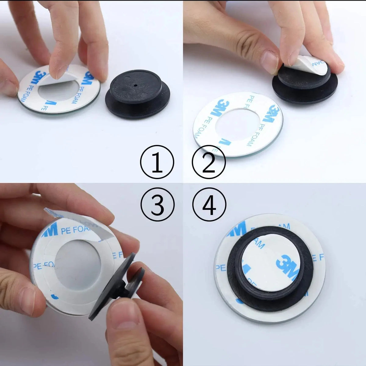2Pcs Car Blind Spot Mirror HD Glass Convex 360 Degree Adjustable Angle Rear View Mirror for Car  - Automotive LED Light