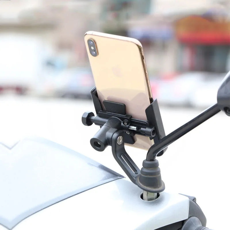 For GILERA GP800 GP 800 All Year Motorcycle CNC Handlebar Rearview Mirror Mobile Phone Holder GP - Automotive LED Light