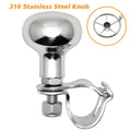 Turning Steering Wheel Booster Spinner Knob 360 Degree Rotation Stainless Steel 316 Bearing Powe - Automotive LED Light