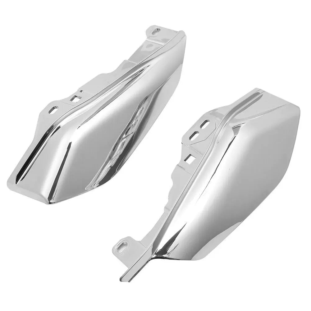 Chrome Mid‑Frame Air Deflector Heat Shield Trim For Harley Touring CVO Electra Road Street Glide - Automotive LED Light