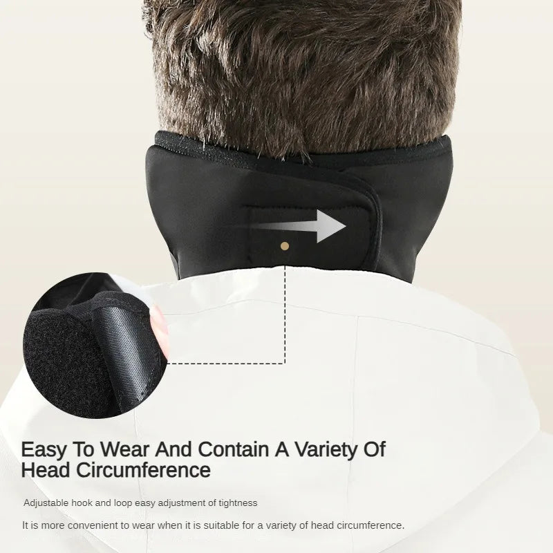 Riding Mask Austrian Velvet Balaclava Winter Warm Plus Velvet Dustproof Windproof for Outdoor Cy - Automotive LED Light