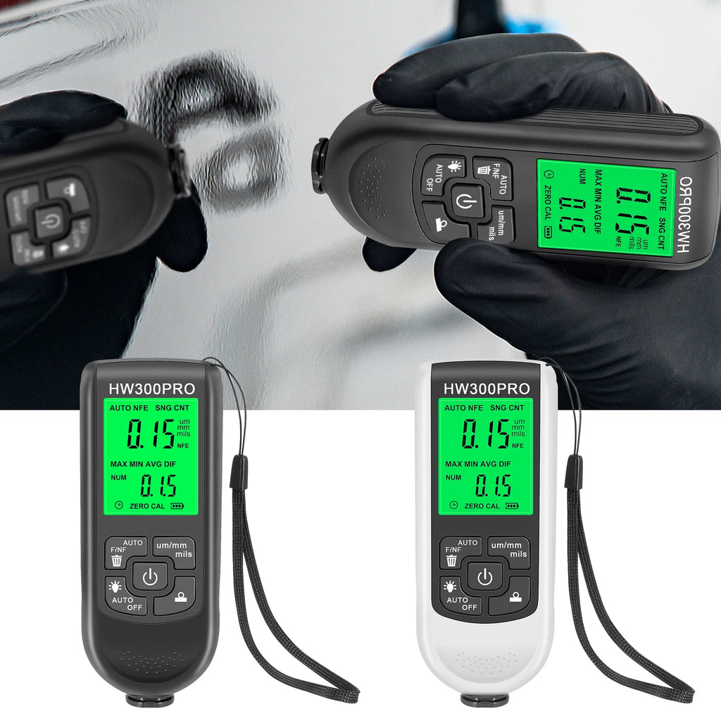 Car Thickness Gauge for Cars Film Automatic Thickness Gauge 0-2000UM Fe & NFe Probe Measuring Ga - Automotive LED Light