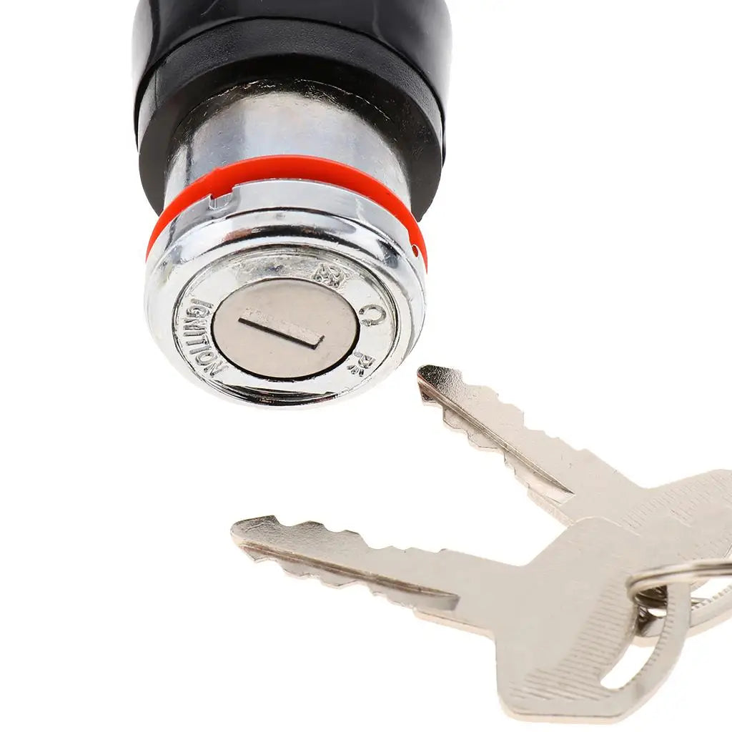 Motorcycle Ignition Switch Key Assembly Durable Metal Replacement Lock for Suzuki GN 125 Scooter - Automotive LED Light