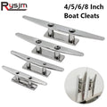 4' 5' 6' 8' Low Flat Cleat 316 Stainless Steel 2 Hole Hardware Boat Cleats for Marine Boat Deck  - Automotive LED Light
