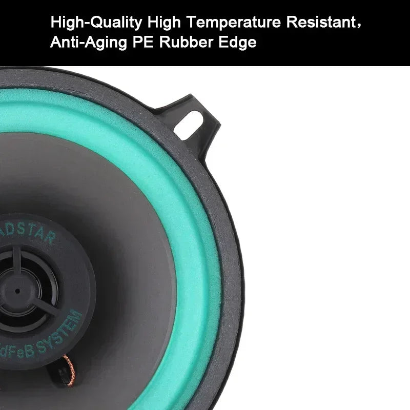 4/5/6.5 Inch Universal Car Coaxial Speakers HiFi Automotive Audio Full Range Frequency Subwoofer - Automotive LED Light