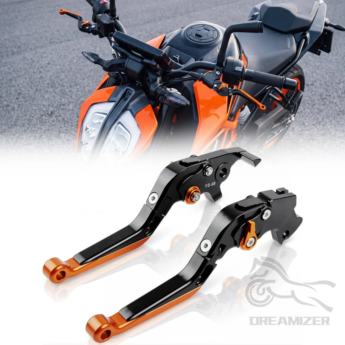 Modified Parts Folding Clutch Lever Adjustable Drum Brake Handlebar Modified Horn Adjustable Han - Automotive LED Light