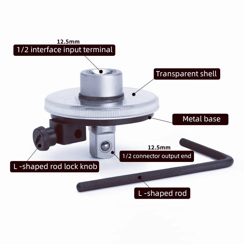 Torque Wrench Torquemeter Dial Hand Tool Auto Service Equipment Garage Calibrated In Degrees Aut - Automotive LED Light