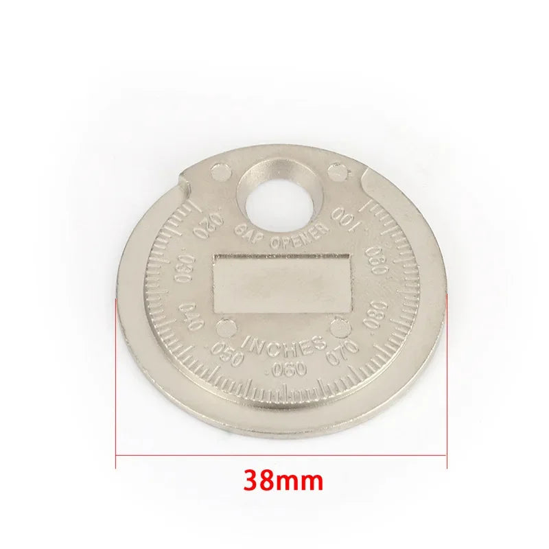 0.6-2.4mm Range Coin-Type Spark Plug Gage Gap Tool Feeler Spark Plug Gap Measurement Tool Easy-T - Automotive LED Light