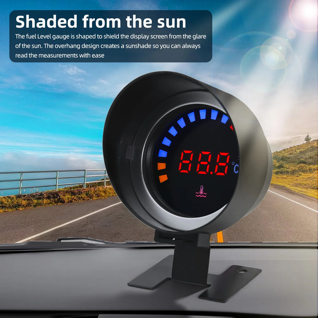 AD 45~120 ℃ Water Temperature Gauge Car Digital LCD Water Temp Meter With 10mm Temperature Senso - Automotive LED Light
