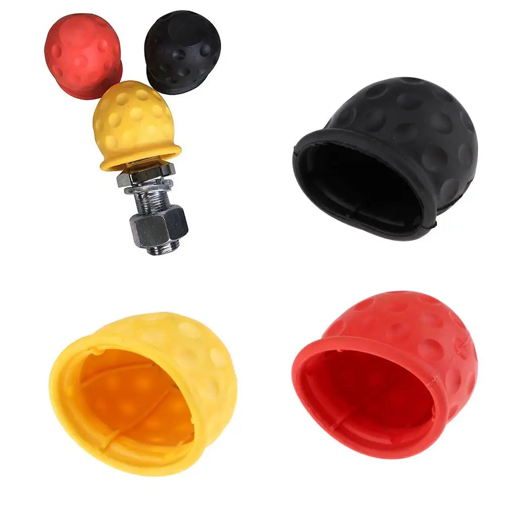 Trailer Tow Ball Cover 50mm Soft PVC Push on Hitch Ball Cap Dirt Guard Towbar Cover for Car and  - Automotive LED Light