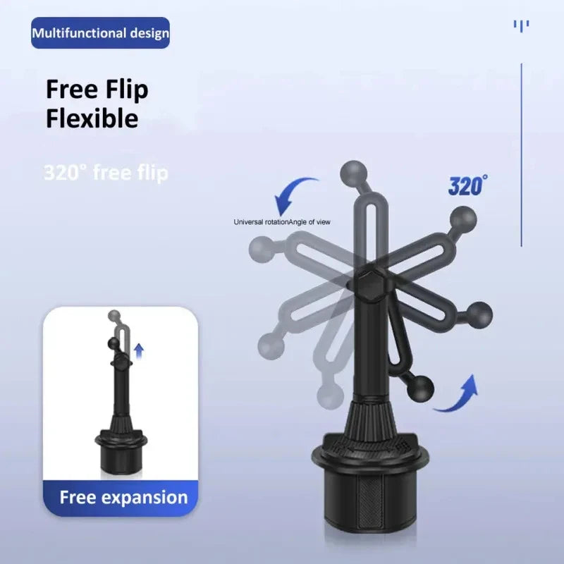 Universal Car Tablet Stand 360 Adjustable Phone Mount - Automotive LED Light